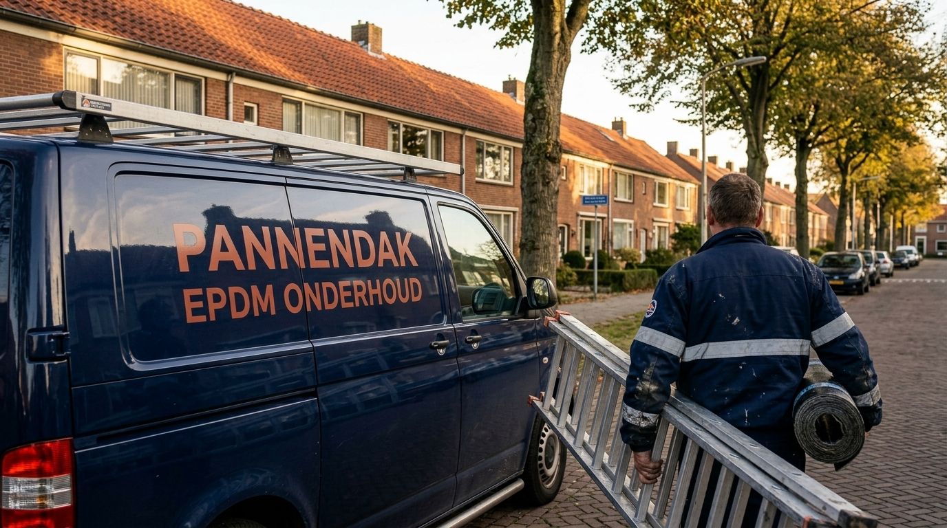 Bestelbus-branding voor dakdekkers: lokale herkenbaarheid