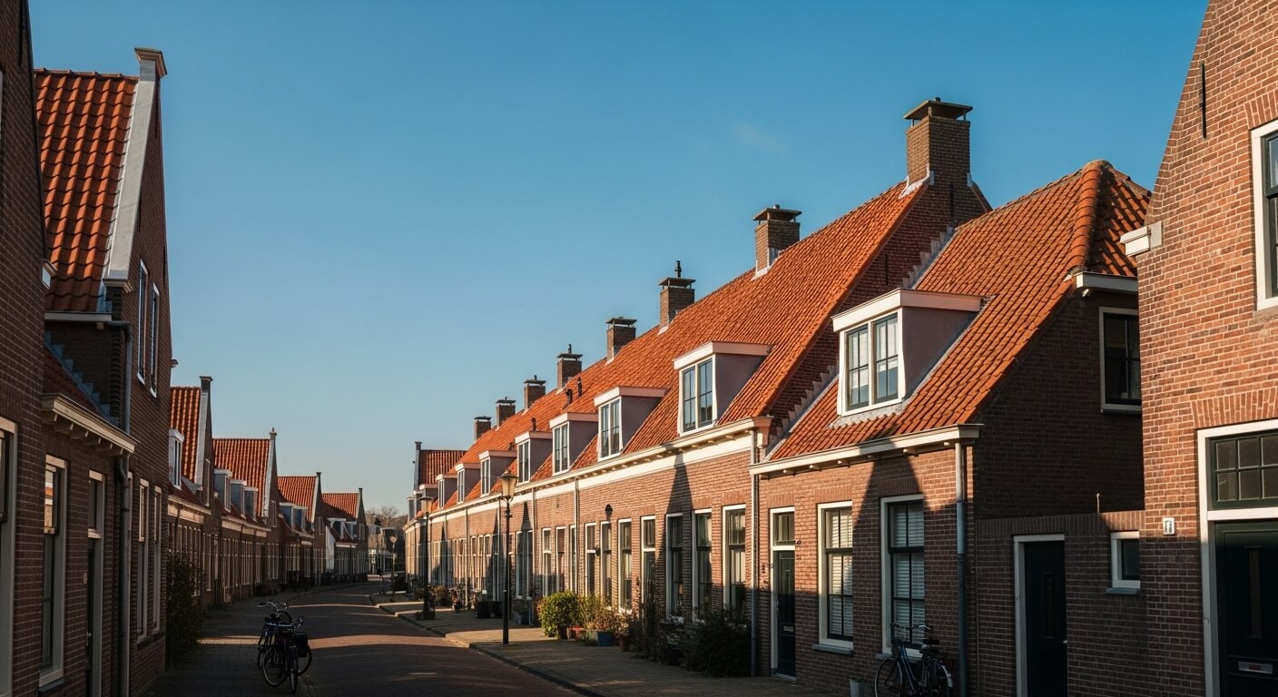 Nederlandse daken met dakpannen