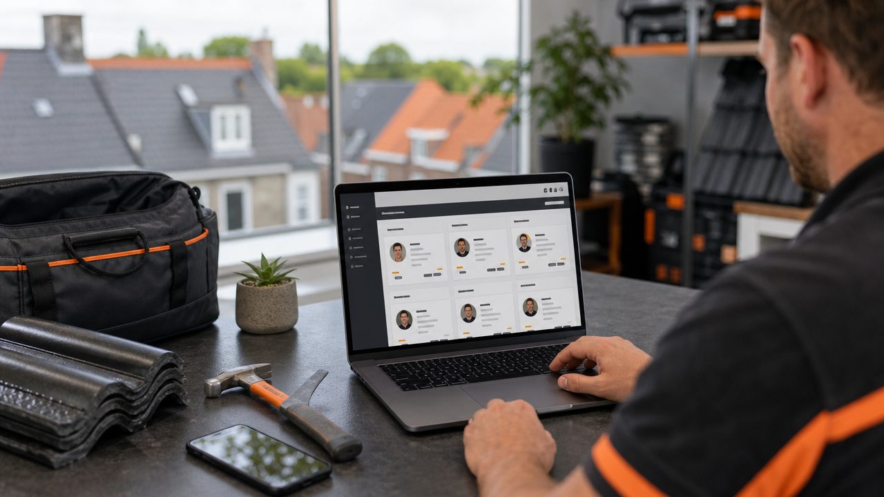 CRM dashboard voor dakdekkers — klantenbestand op één plek